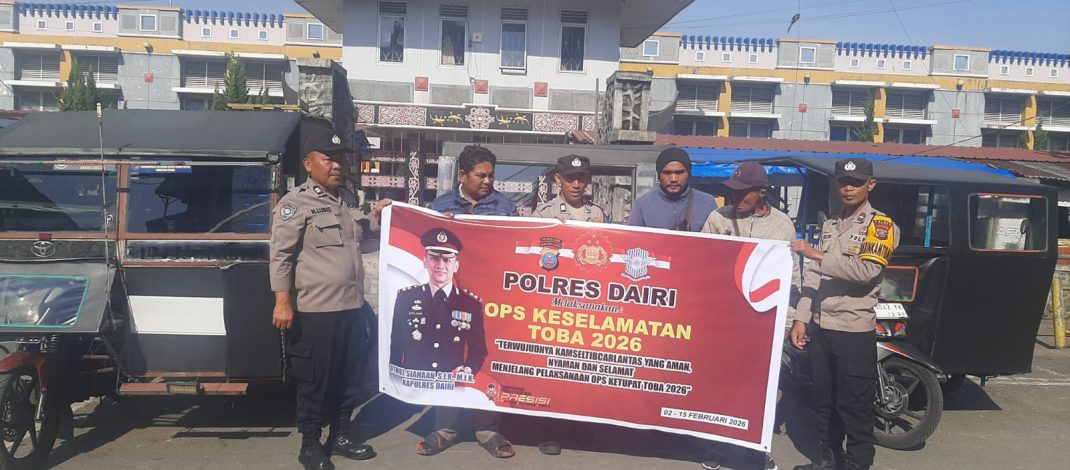 Polres Dairi Gelar Sosialisasi Operasi Keselamatan Toba 2026 Kepada Komunitas Becak Motor